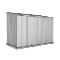 10 x 5 (3.00m x 1.52m) Mercia Absco Space Saver Pent Metal Shed in Zinc