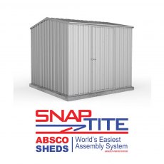 7x7 Mercia Absco Premier Metal Shed in Zinc - world's easiest assembly system