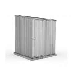 5 x 5 (1.52m x 1.52m) Mercia Absco Space Saver Pent Metal Shed in Zinc