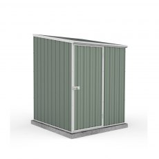 5 x 5 (1.52m x 1.52m) Mercia Absco Space Saver Pent Metal Shed in Pale Eucalyptus