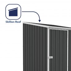 5x5 Mercia Absco Space Saver Pent Metal Shed in Monumenty - skillion roof