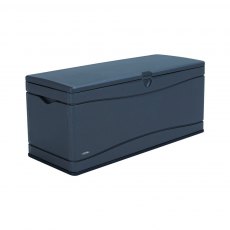 5x2 Lifetime Plastic Storage Box in Dark Grey - 500 litre - isolated angled view