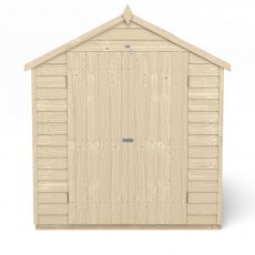 8x6 Forest Overlap Shed with Double Doors - Pressure Treated - White Background, Front Shot