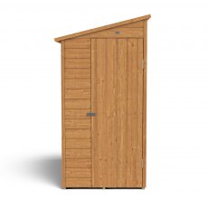 6x3 Forest Overlap Lean-to Shed - Windowless - Front View, Door Closed