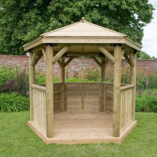 3m Forest Premium Hexagonal Gazebo with Timber Roof - FREE Installation