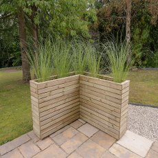 Forest Linear Corner Wooden Planter - Pressure Treated - 5’3 x 5’3 (1.6m x 1.6m)