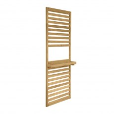 Forest Slatted Tall Wall Planter 1 Shelf - rendered image with dimensions