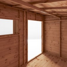 10x8 Mercia Premium Shiplap T&G Pent Shed - close up of robust framing