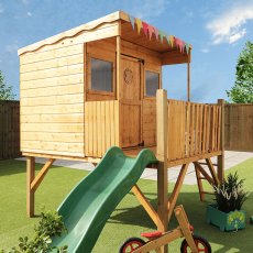 Mercia Pent Style Playhouse with Tower & Slide