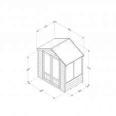 6 x 4 Forest Oakley Summerhouse - Pressure Treated - Dimensions