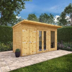 12 x 6 (3.62m x 2.33m) Mercia Maine Summerhouse with Side Shed