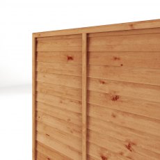 6ft High Mercia Superlap Fencing Panel Packs - Pressure Treated - isolated side angle