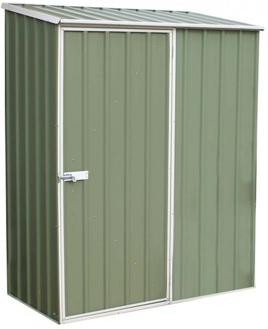 5 x 3 Mercia Absco Space Saver Pent Metal Shed in Pale Eucalyptus - isolated