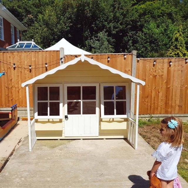 Shire Pixie Playhouse with little girl