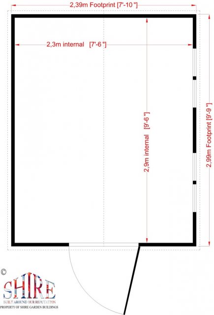 Shire Security Professional Shed - Floor plan