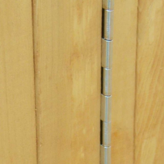 7x5 Shire Lewis Premium Apex Shed - close up of piano hinges on door