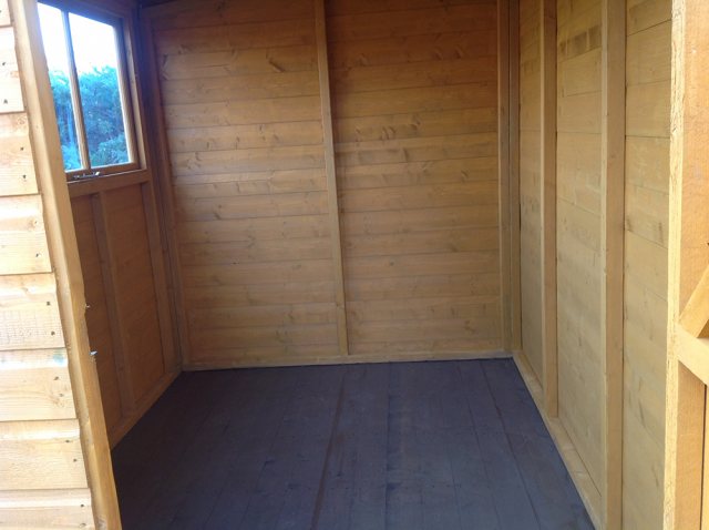 9x6 Shire Norfolk Professional Pent Shed - inside shed
