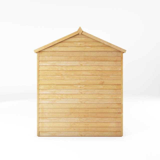 10 x 6 Mercia Overlap Reverse Shed - white background - side view