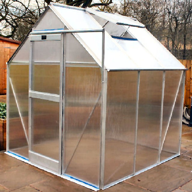 Elite Greenhouses 6'3' (1.90m) Wide Elite iGro Polycarbonate Greenhouse Range (Silver)