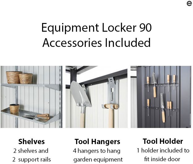 Biohort Equipment Locker 90 - Accessories included