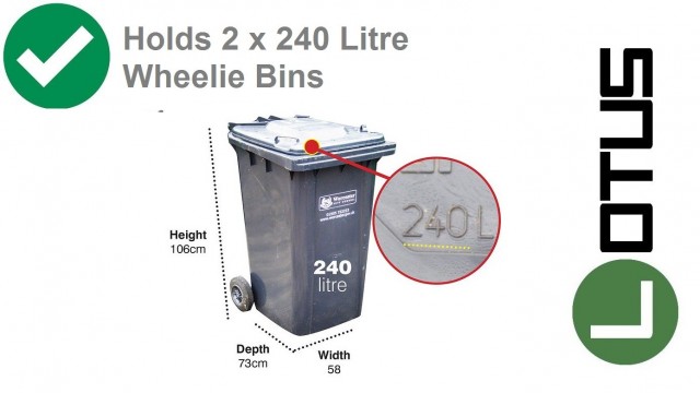 Dimensions of bins able to fit in 6 x 3 Lotus Metal Double Bin Store in Anthracite Grey
