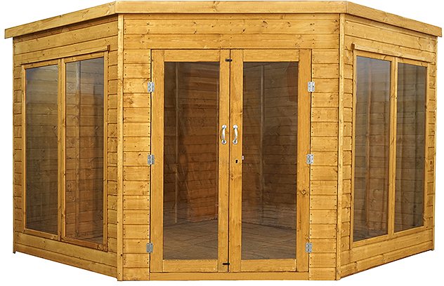 9x9 Mercia Corner  Premium Summerhouse details of doors