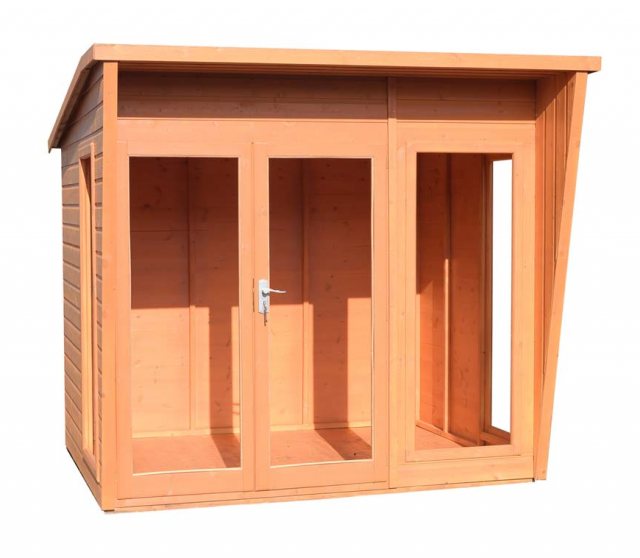 8 x 8 Shire Highclere Summerhouse - Doors closed with tilted view