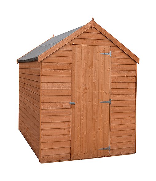 8 x 6 Shire Value Overlap Shed - Windowless - angled front view