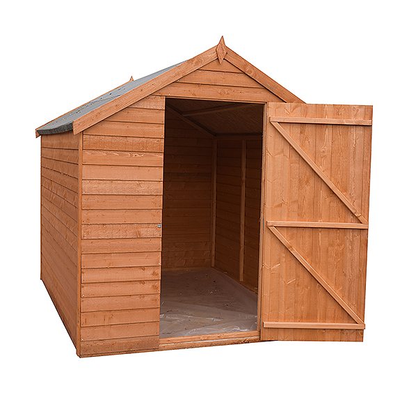 8 x 6 Shire Value Overlap Shed - Windowless - with door open