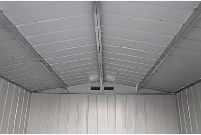 Sapphire 8 x 6 (2.52m x 1.72m) Sapphire Apex Metal Shed in Anthracite Grey