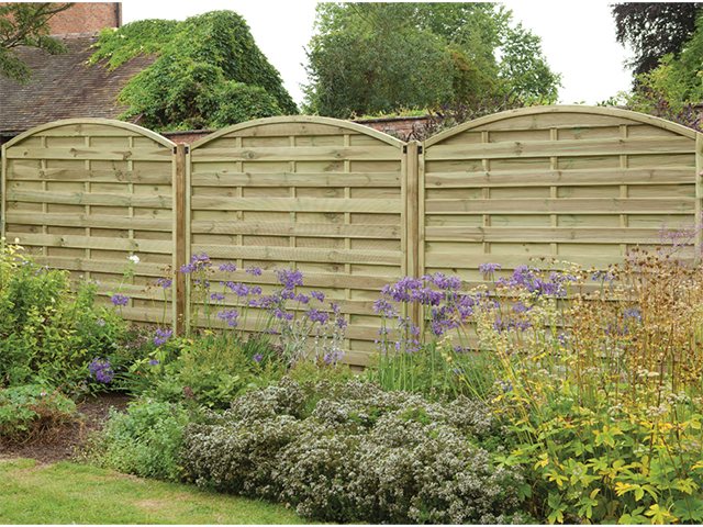 6ft High Forest Europa Domed Fence Panels