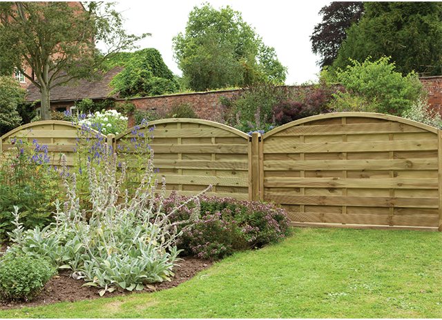 3ft 7" High Forest Domed Fence Panels