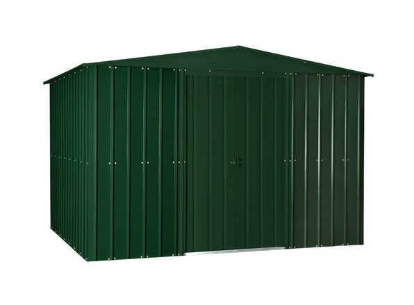 Lotus 10 x 6 (2.95m x 1.75m) Lotus Apex Metal Shed in Heritage Green