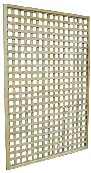 4ft by 6ft (1200mm x 1800mm) Forest Premium Framed Trellis -  Isolated three quarter view