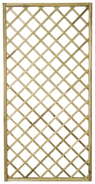 3ft x 6ft (900mm x 1800mm) Forest Hidcote Lattice Trellis - Isolated view
