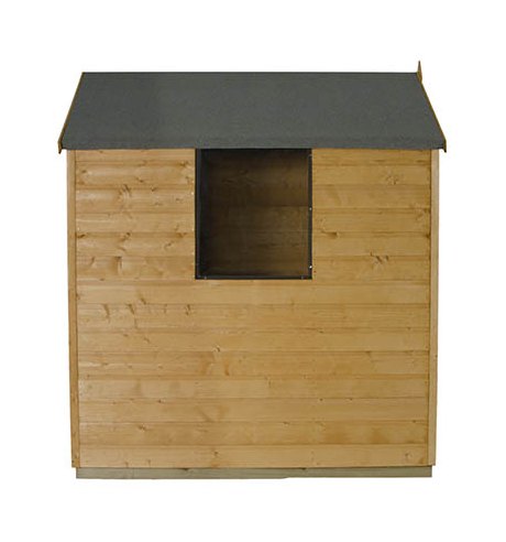 4x6 Forest Shiplap Shed - Side view, showing window