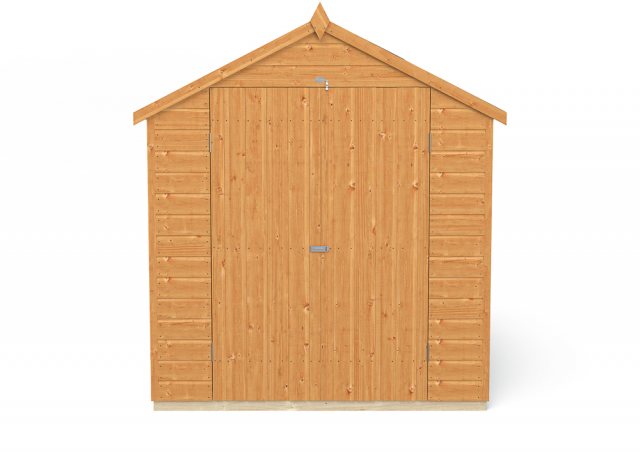 8x6 Forest Shiplap Shed with Double Doors - front view, doors closed
