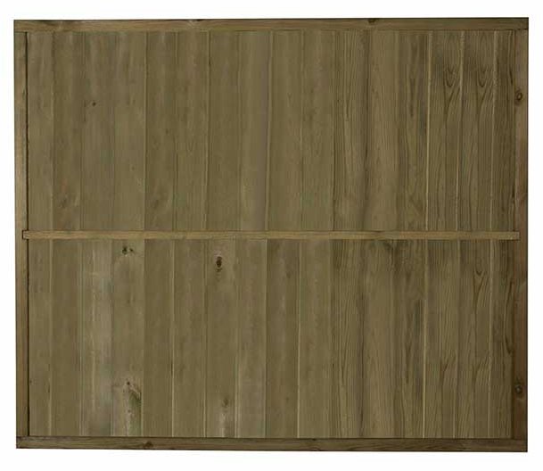 5ft High Forest Vertical Tongue and Groove Fence Panel - back of panel showing bracing
