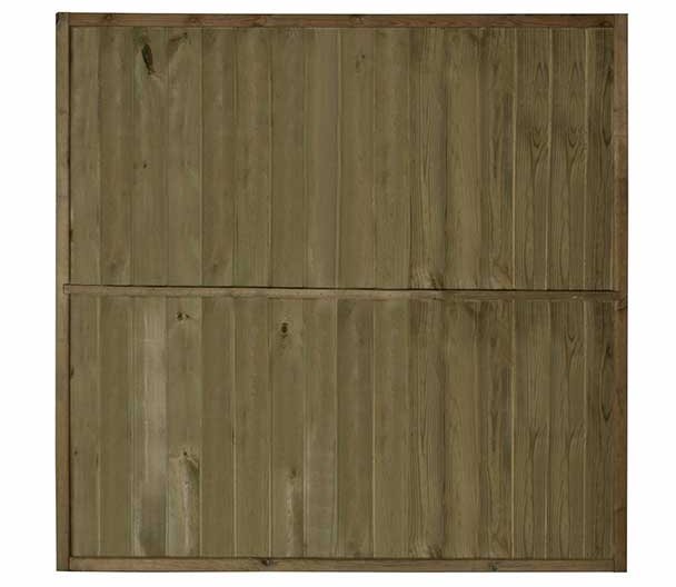 6ft High Forest Vertical Tongue and Groove Fence Panel - back of panel showing bracing
