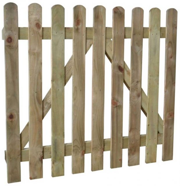 Isolated view of 3ft High Forest Heavy Duty Pale / Palisade / Picket Gate