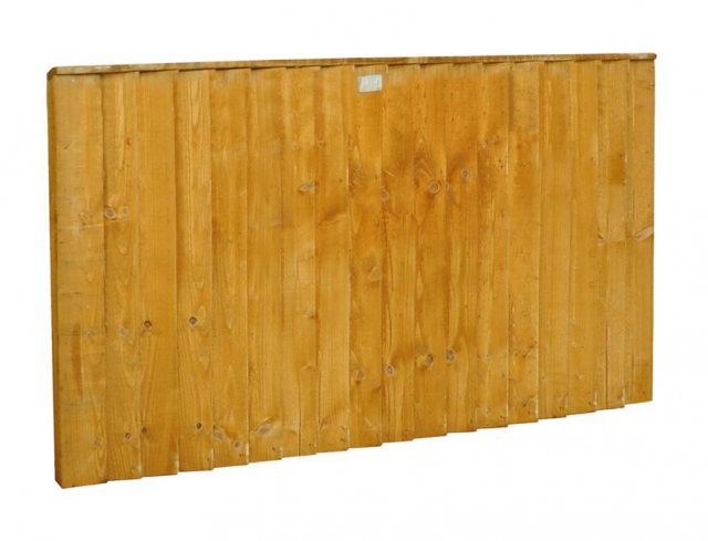 3ft High Forest Featheredge Fence Panel - Angled view