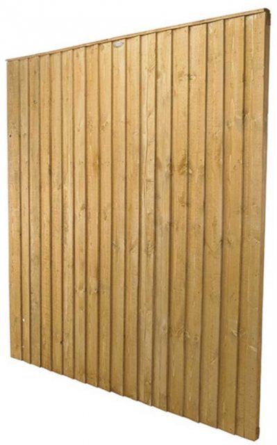 6ft High (1850mm) Forest Featheredge Fence Panel - Reverse Angled