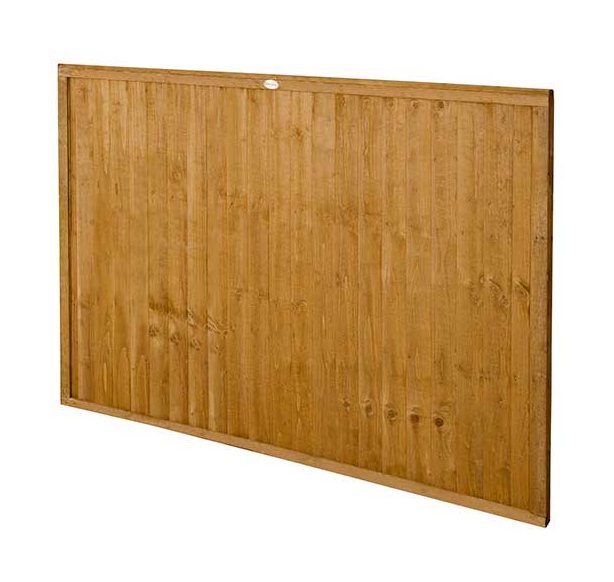 4ft High Forest Closeboard Fence Panel - Angled view