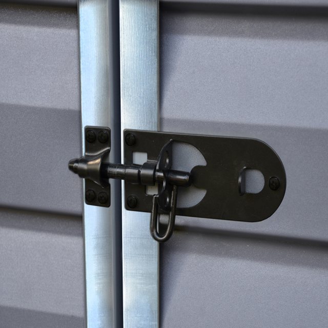 8x8 Palram Skylight Plastic Apex Shed - Dark Grey - door lock