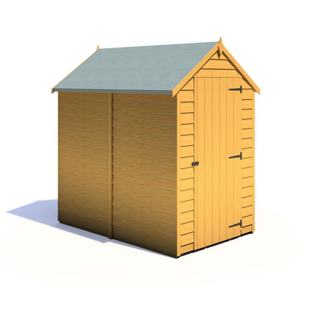 6 x 4 (1.83m x 1.16m) Shire Value Overlap Shed with Window - Door closed