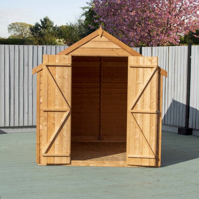 8 x 6 Shire Value Overlap Shed - Front on, doors open