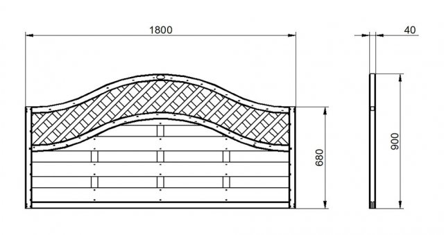 3ft High Forest Prague Fence Panels - dimensions