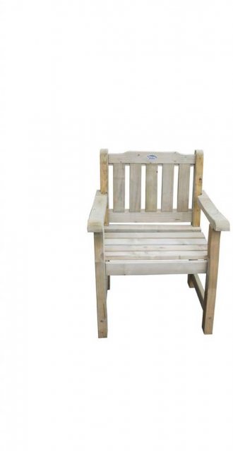 Forest Rosedene Chair - Pressure Treated - isolated view from front angle