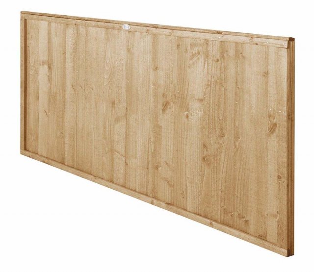 3ft High Forest Closeboard Fence Panel - Pressure Treated - Isolated angled view