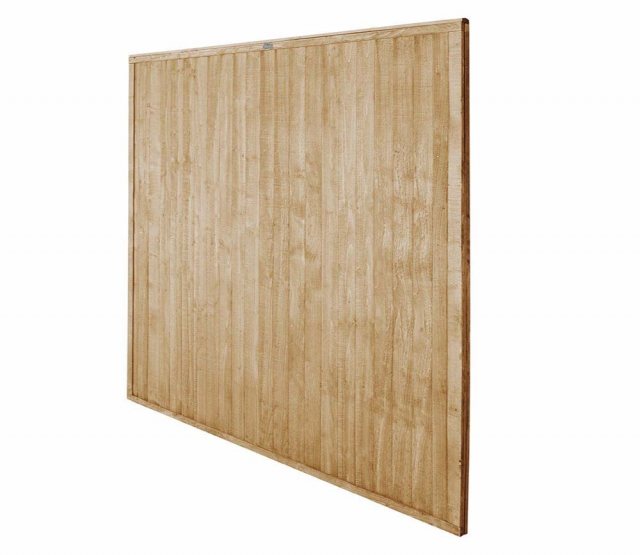 6ft High Forest Closeboard Fence Panel - Pressure Treated - Isolated angled view